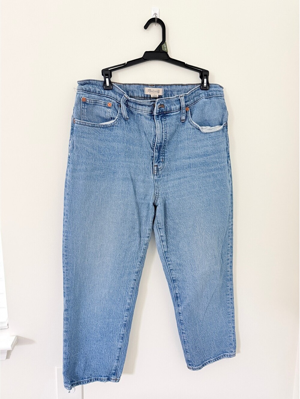 Madewell Women’s Size 31 Light Wash High Rise Cropped Straight Leg Jeans